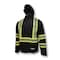 Dewalt Hi-Vis Rain Jacket, Ripstop Polyester, Class 1 Type O, Black, L DRW11-1ZGR-L - alternate 1